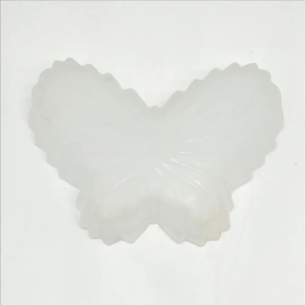 Butterfly Shaped Decorative Frosted Glass Jewelry Holder